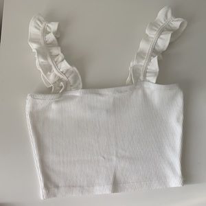 White knit tank from zara